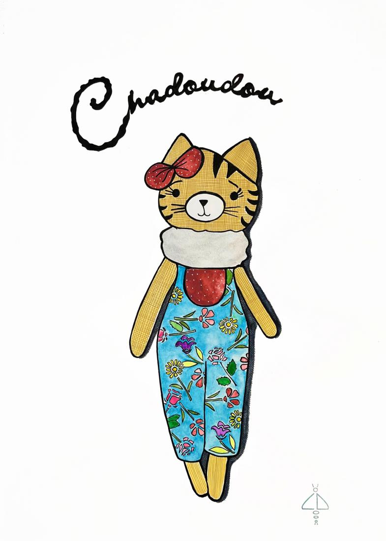 Les Chadoudous Salopette à fleurs