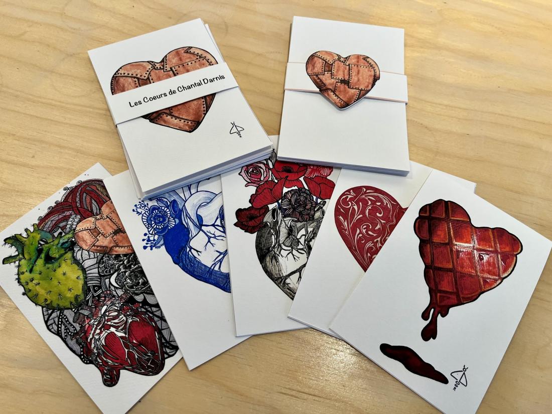Set de 10 cartes Coeurs